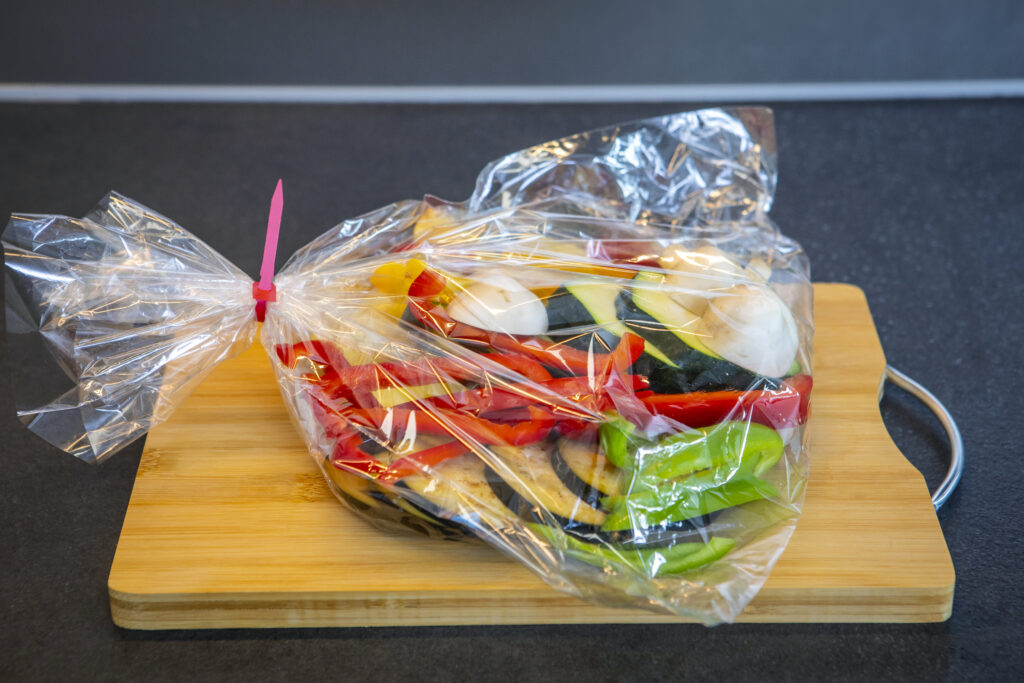 Roasting bags with vegetables made by producer Politan