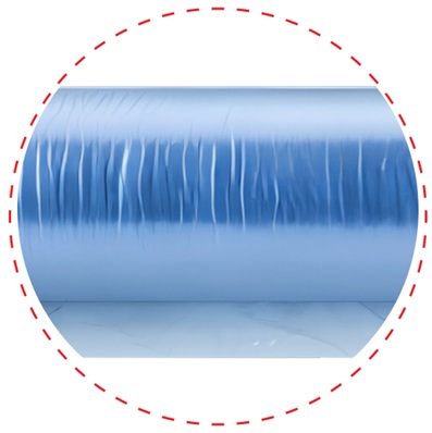 blue cling film